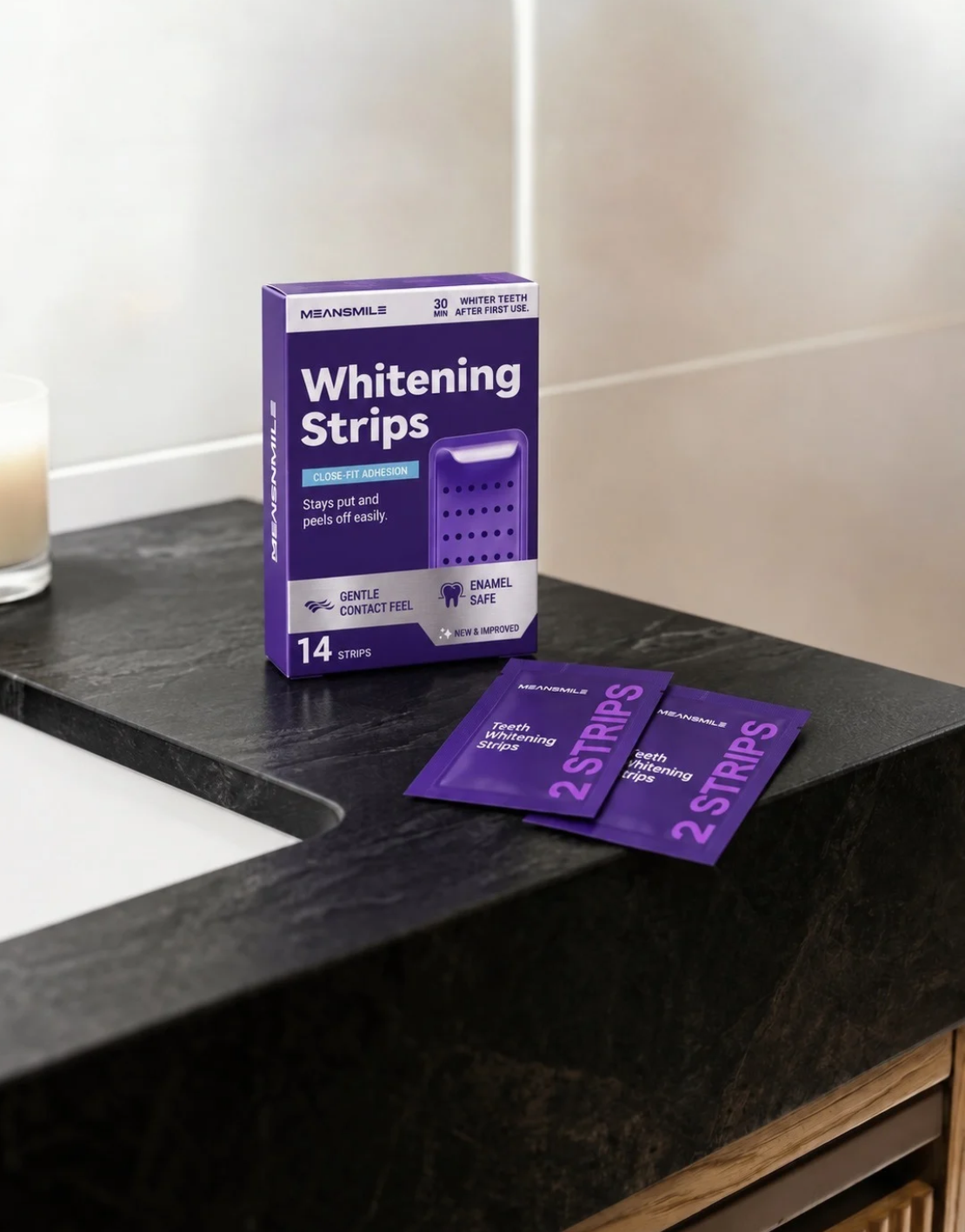 Purple Colour Corrector Whitening Strips – 7 Treatments